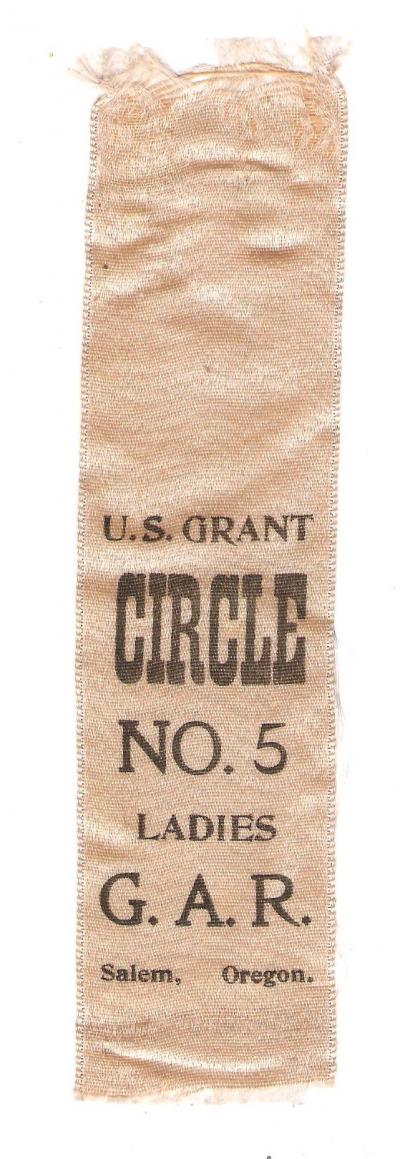 Ladies GAR US Grant Circle Badge Salem Oregon