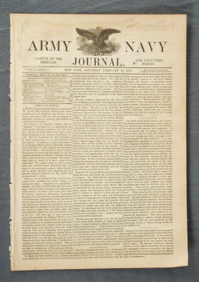 Army Navy Journal February 26, 1870