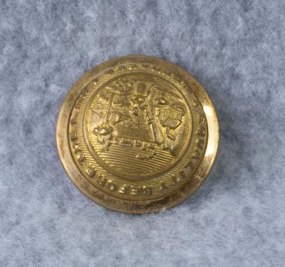 Nebraska State Seal Militia Uniform Button