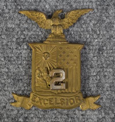 Excelsior 2nd New York Shako Hat Badge Span-Am