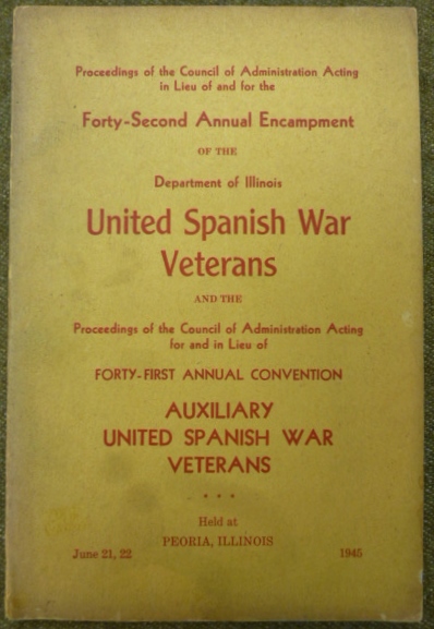 SpanAm War Veterans 42nd Encampment Book