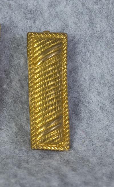 WWI Officer Faux Bullion 2nd Lieutenant Rank Bars