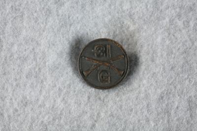 WWI 31st Infantry Regiment G Collar Disc