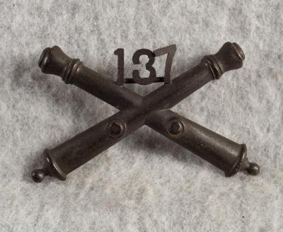 WWI 137th Artillery Regiment Officer Insignia