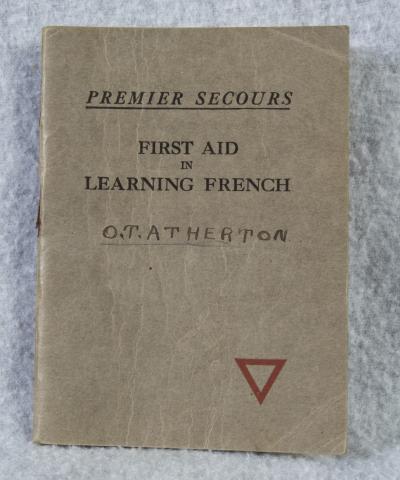 WWI First Aid in Learning French Booklet YMCA 1917