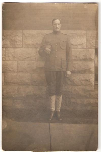 WWI Photo Postcard Soldier in Uniform