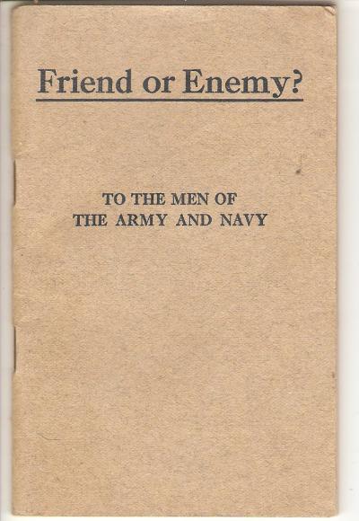 WWI Friend or Enemy Booklet on Sex VD