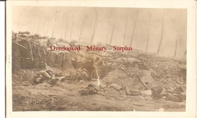WWI Postcard Dead Soldiers in Trench