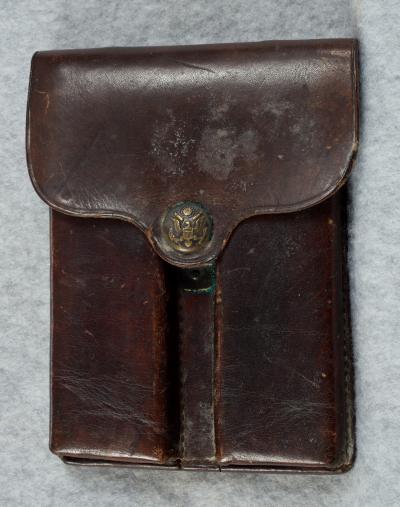 WWI Leather 45 Magazine Pouch Eagle Snap