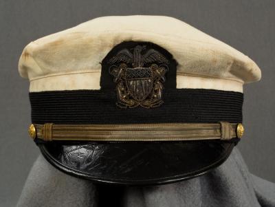 WWI USN Navy Officer Visor Cap Hat