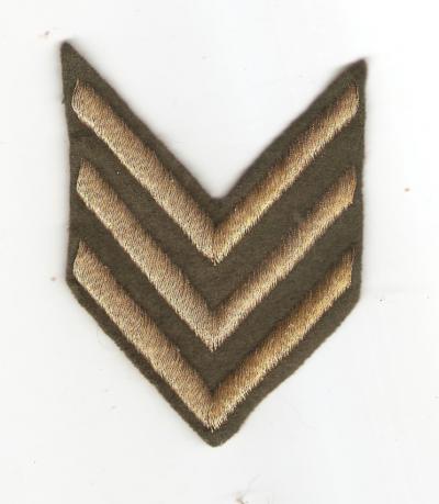 SOLD Archive Area-- WWI Wound Overseas Chevron Three