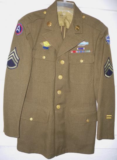 SOLD Archive Area-- WWII 35th Division Uniform Coat W/ CIB