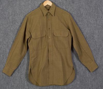WWII US Army OD Wool Field Shirt 14x33