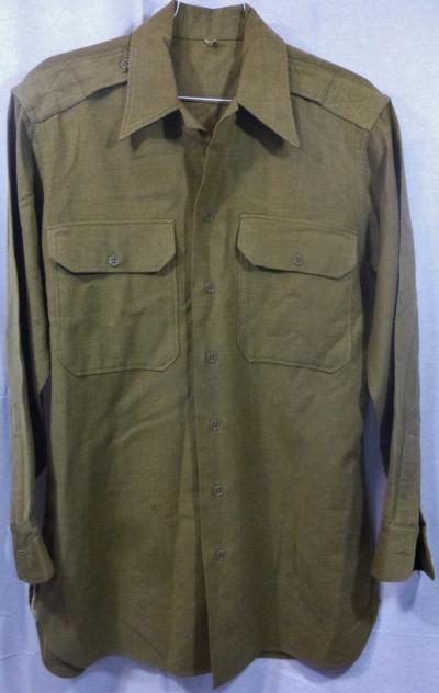 SOLD Archive Area-- WWII Army Officer Wool Field Shirt 15x32