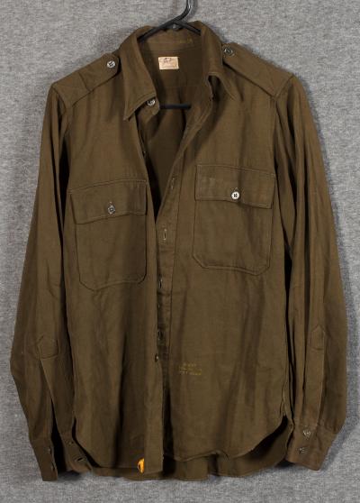 SOLD Archive Area-- WWII Dark Brown Officers Shirt