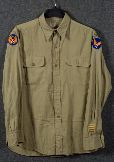 SOLD Archive Area-- WWII Khaki 8th AAF Military Regulation Shirt