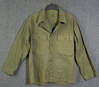 SOLD Archive Area-- WWII HBT Field Shirt 2nd Pattern 44R Minty