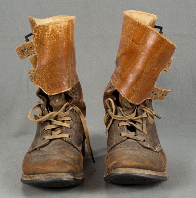 WWII US Army Double Buckle Combat Boots 9C