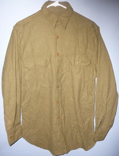 SOLD Archive Area-- WWII US Army Enlisted Wool Field Shirt