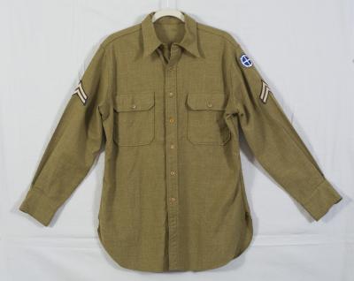 WWII Army Wool Field Shirt 15.5 x33 35th Division