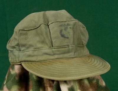 WWII USMC Marine Utility Cap Hat HBT Cover