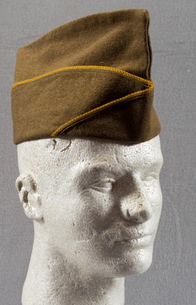 WWII OD Wool Cavalry Garrison Cap 