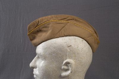 WWII Khaki Wool WAC Garrison Cap