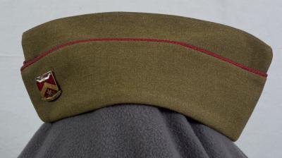 WWII OD Wool Artillery Garrison Cap