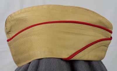 WWII Khaki Artillery Enlisted Garrison Cap 7 1/8