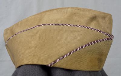 WWII Khaki Medical Medic Garrison Cap Named
