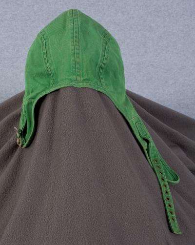 WWII Navy Flight Deck Crewman Green Cloth Helmet