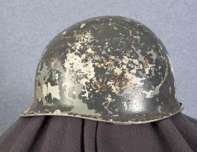 WWII USN Navy M1 Helmet Shell Front Seam