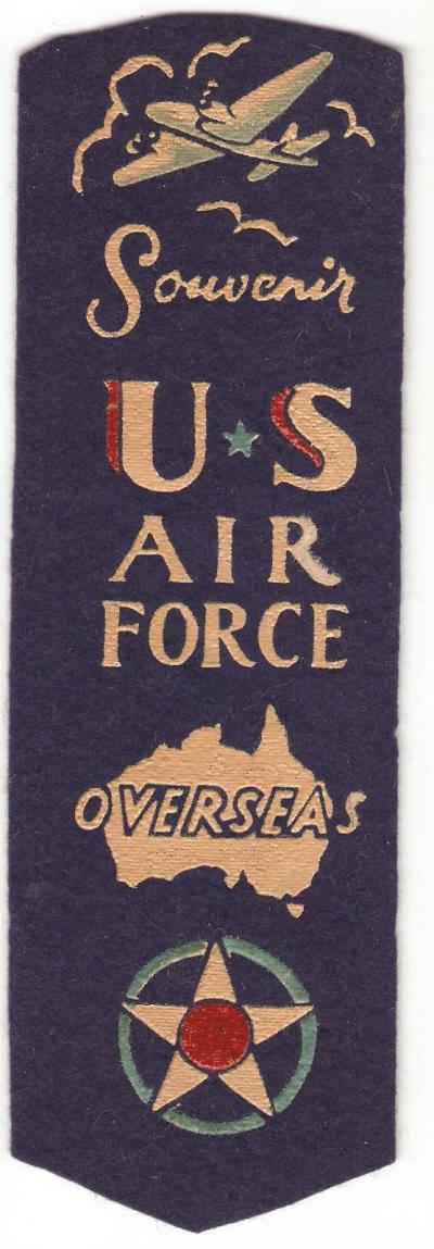 WWII Australian USAF Souvenir Bookmark