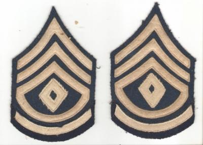 Altered 1st Sergeant Patches Pre-1942