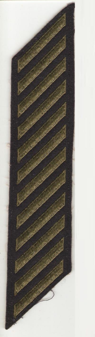 WWII Army Service Stripes Row of 12