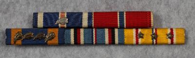 WWII Army Ribbon Bar 5 Place Pacific