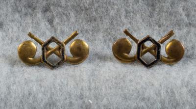 WWII Chemical Officer Collar Insignia 