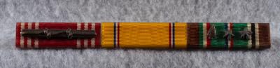 WWII Army Ribbon Bar 3 Place ETO Invasion