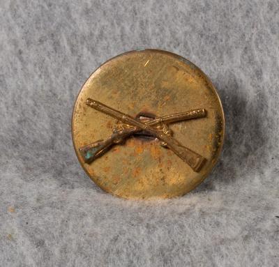 WWII Infantry Collar Disc Screw Back