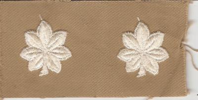 WWII Lt. Colonel Rank Insignia Patches Pair