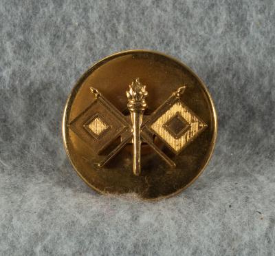 WWII Signal Corps Collar Disc Screw Back