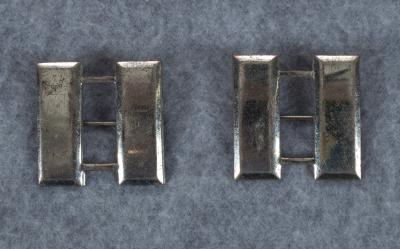 WWII Sterling Captain Rank Insignia Pins Pair