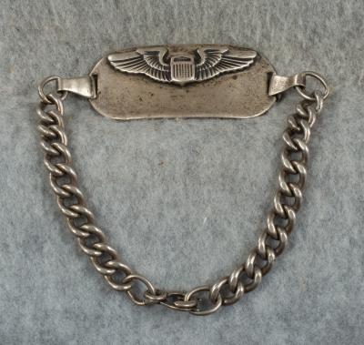 SOLD Archive Area-- WWII AAF Air Force Pilot ID Bracelet