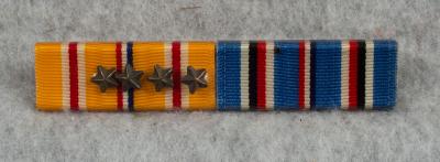 WWII Ribbon Bar 2 Place Navy USMC Pacific