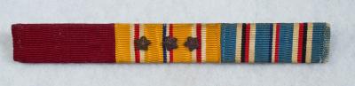WWII Ribbon Bar 3 Place Navy Pacific