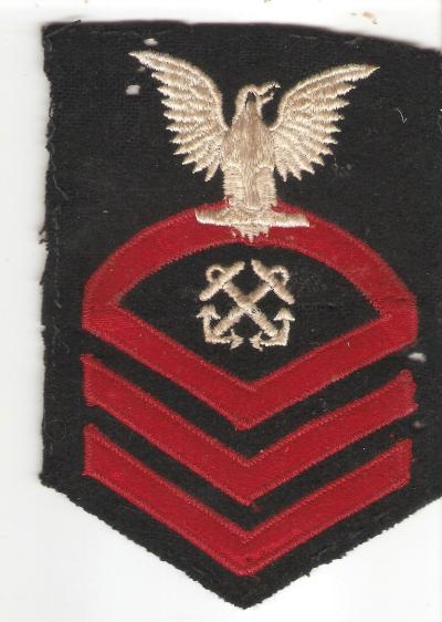 WWII USN Boatswains Mate CPO Rate Patch Anchor