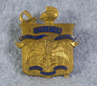 WWII era Staunton Military Academy ROTC Cap Badge