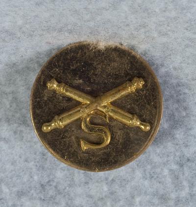 WWII Artillery Supply S Troop Collar Disc