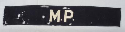 WWII era Army MP Armband Brassard Theater Made