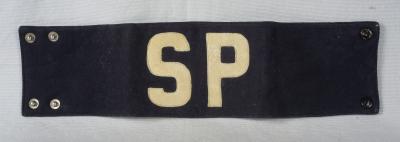 WWII USN Navy SP Shore Patrol Armband Theater Made